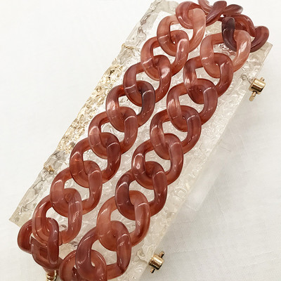 1 vnt. 60 cm nuimamas keičiamasis peties diržo krepšys „pasidaryk pats“ akrilo dervos rankinės grandinės plastikinis dirželis, skirtas moteriškų krepšių priedams