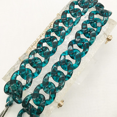 1 vnt. 60 cm nuimamas keičiamasis peties diržo krepšys „pasidaryk pats“ akrilo dervos rankinės grandinės plastikinis dirželis, skirtas moteriškų krepšių priedams