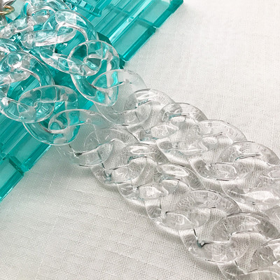 1 vnt. 60 cm nuimamas keičiamasis peties diržo krepšys „pasidaryk pats“ akrilo dervos rankinės grandinės plastikinis dirželis, skirtas moteriškų krepšių priedams