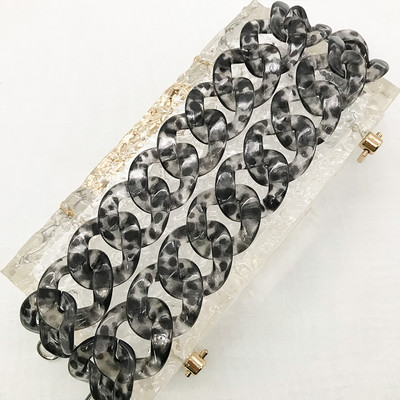 1 vnt. 60 cm nuimamas keičiamasis peties diržo krepšys „pasidaryk pats“ akrilo dervos rankinės grandinės plastikinis dirželis, skirtas moteriškų krepšių priedams