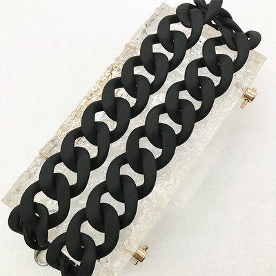 1 vnt. 60 cm nuimamas keičiamasis peties diržo krepšys „pasidaryk pats“ akrilo dervos rankinės grandinės plastikinis dirželis, skirtas moteriškų krepšių priedams