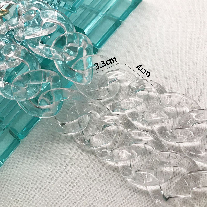 1 vnt. 60 cm nuimamas keičiamasis peties diržo krepšys „pasidaryk pats“ akrilo dervos rankinės grandinės plastikinis dirželis, skirtas moteriškų krepšių priedams