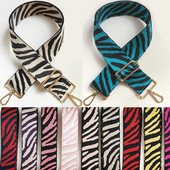 „Zebra Pattern“ krepšio dirželis Moteriškas rankinės diržas platus pečių krepšio dirželis keičiamas dirželio priedų krepšio dalis Reguliuojamas diržas krepšiams