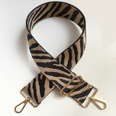 „Zebra Pattern“ krepšio dirželis Moteriškas rankinės diržas platus pečių krepšio dirželis keičiamas dirželio priedų krepšio dalis Reguliuojamas diržas krepšiams
