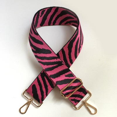 „Zebra Pattern“ krepšio dirželis Moteriškas rankinės diržas platus pečių krepšio dirželis keičiamas dirželio priedų krepšio dalis Reguliuojamas diržas krepšiams
