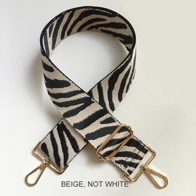 „Zebra Pattern“ krepšio dirželis Moteriškas rankinės diržas platus pečių krepšio dirželis keičiamas dirželio priedų krepšio dalis Reguliuojamas diržas krepšiams