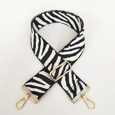 „Zebra Pattern“ krepšio dirželis Moteriškas rankinės diržas platus pečių krepšio dirželis keičiamas dirželio priedų krepšio dalis Reguliuojamas diržas krepšiams