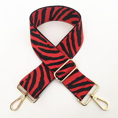 „Zebra Pattern“ krepšio dirželis Moteriškas rankinės diržas platus pečių krepšio dirželis keičiamas dirželio priedų krepšio dalis Reguliuojamas diržas krepšiams