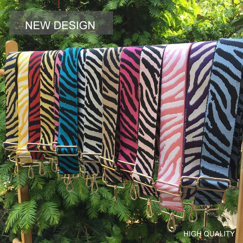„Zebra Pattern“ krepšio dirželis Moteriškas rankinės diržas platus pečių krepšio dirželis keičiamas dirželio priedų krepšio dalis Reguliuojamas diržas krepšiams