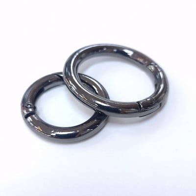 10 τεμ. 18mm-34mm Μεταλλικά κουμπώματα με ελατήρια με δαχτυλίδι με στρογγυλό καραμπίνερ Κλιπ τσάντας μπρελόκ με γάντζο για αγκράφες αλυσίδας σκύλου για κοσμήματα DIY