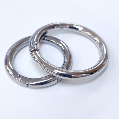 10 τεμ. 18mm-34mm Μεταλλικά κουμπώματα με ελατήρια με δαχτυλίδι με στρογγυλό καραμπίνερ Κλιπ τσάντας μπρελόκ με γάντζο για αγκράφες αλυσίδας σκύλου για κοσμήματα DIY