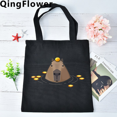 Capybara torba za kupovinu shopper tote torba za recikliranje bolsa pamučna torba za namirnice sac cabas krpa za kupnju cabas