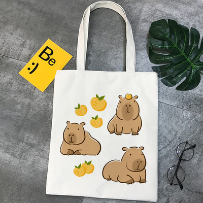 „Capybara“ pirkinių krepšys pirkėjo krepšys perdirbimo krepšys „bolsa“ medvilnės bakalėjos krepšys „cabas“ apsipirkimo audinys „cabas“