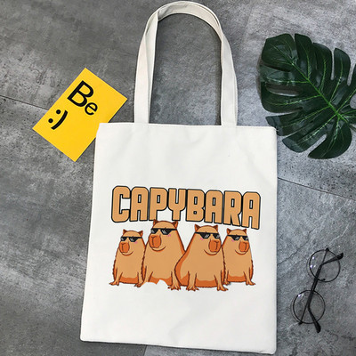 „Capybara“ pirkinių krepšys pirkėjo krepšys perdirbimo krepšys „bolsa“ medvilnės bakalėjos krepšys „cabas“ apsipirkimo audinys „cabas“
