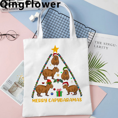 „Capybara“ pirkinių krepšys pirkėjo krepšys perdirbimo krepšys „bolsa“ medvilnės bakalėjos krepšys „cabas“ apsipirkimo audinys „cabas“