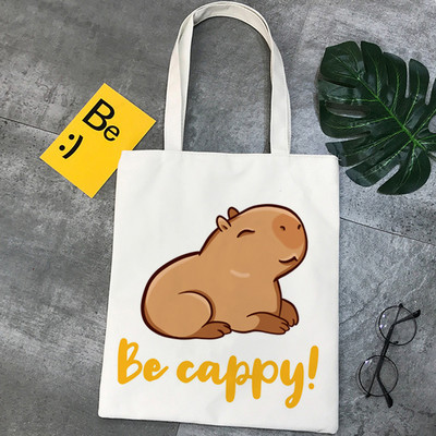 „Capybara“ pirkinių krepšys pirkėjo krepšys perdirbimo krepšys „bolsa“ medvilnės bakalėjos krepšys „cabas“ apsipirkimo audinys „cabas“