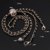 Bőr fogantyús táska szíj rombusz táska aranygyöngy golyós lánc állítható keresztben hordozható gyöngy vállpántos pénztárca kiegészítők