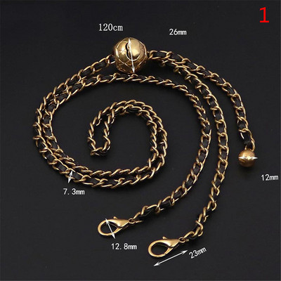 Bőr fogantyús táska szíj rombusz táska aranygyöngy golyós lánc állítható keresztben hordozható gyöngy vállpántos pénztárca kiegészítők