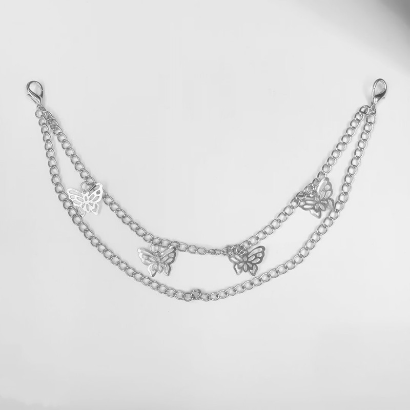 Divat Női Utcai Kézitáskák Lánc kis váll Hónaljtáska Szíj Női Dupla pillangós táska lánc Tiszta színű női