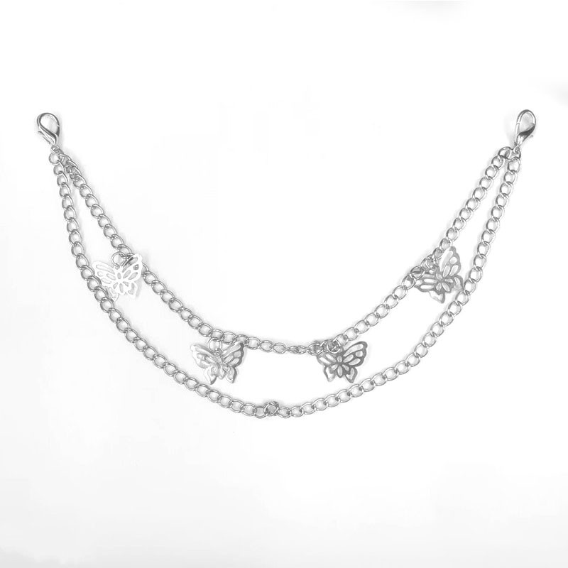 Divat Női Utcai Kézitáskák Lánc kis váll Hónaljtáska Szíj Női Dupla pillangós táska lánc Tiszta színű női