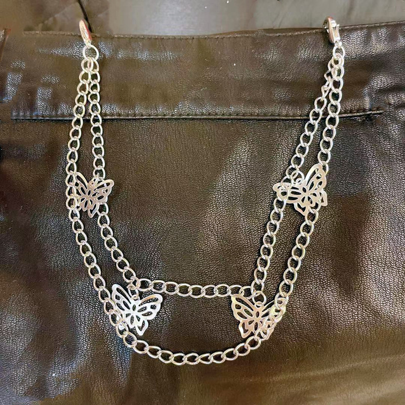 Divat Női Utcai Kézitáskák Lánc kis váll Hónaljtáska Szíj Női Dupla pillangós táska lánc Tiszta színű női