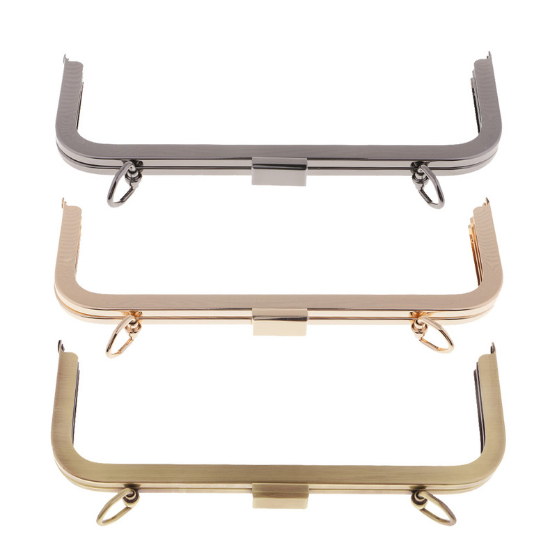 Prettyia 21 cm cadru metalic închizător de blocare pentru cusut bricolaj geantă de mână geantă cu monede