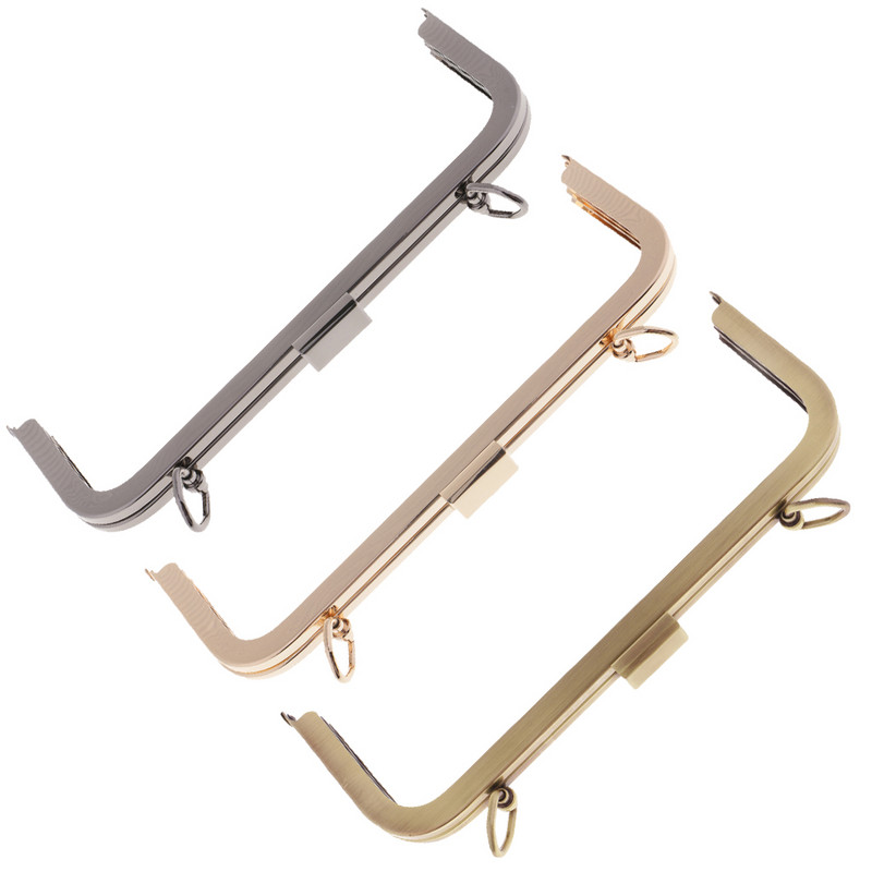 Prettyia 21 cm cadru metalic închizător de blocare pentru cusut bricolaj geantă de mână geantă cu monede