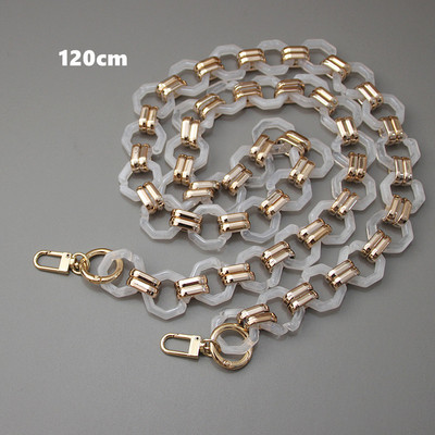 Naujos mados moteriškos prekės ženklo rankinės aksesuarų grandinėlė, nuimama keičiama pečių juostelė, moteriška „pasidaryk pats“ pečių sankabos dervos grandinės