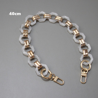 Naujos mados moteriškos prekės ženklo rankinės aksesuarų grandinėlė, nuimama keičiama pečių juostelė, moteriška „pasidaryk pats“ pečių sankabos dervos grandinės