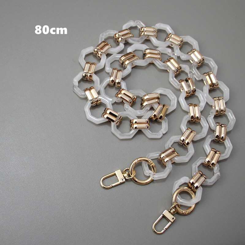 Naujos mados moteriškos prekės ženklo rankinės aksesuarų grandinėlė, nuimama keičiama pečių juostelė, moteriška „pasidaryk pats“ pečių sankabos dervos grandinės