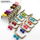 LIONSEN 8,5 cm dideli karoliukai, antikvariniai bronziniai kvadratiniai metaliniai piniginės rėmo rankena sankabos krepšiui rankinės priedai Bučinio užsegimo užraktas