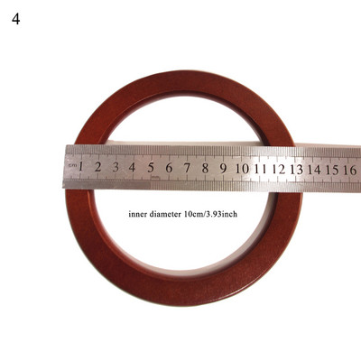 Apvalios rankų darbo medinės rankenos krepšio rankenos rankenos aksesuaras Medinės šaknies rankenos medinės apskritos rankenos aplinkai