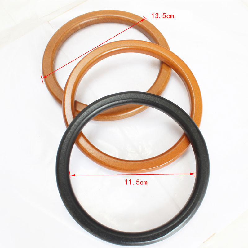 Apvalios rankų darbo medinės rankenos krepšio rankenos rankenos aksesuaras Medinės šaknies rankenos medinės apskritos rankenos aplinkai