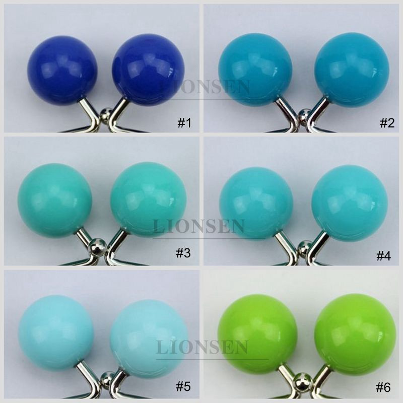 LIONSEN 8 cm-es cukorka gyöngyök Ezüst Fém Erszény Keret Fogantyú a Clutch Táska Kézitáska Kiegészítők Készíts Kiss Clasp Lock 18 szín