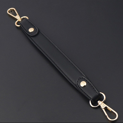 Curea de umăr din piele PU pentru damă, geantă neagră, curea, genți de bricolaj, mâner, geantă de schimb, bretele scurte, accesorii genți de mână