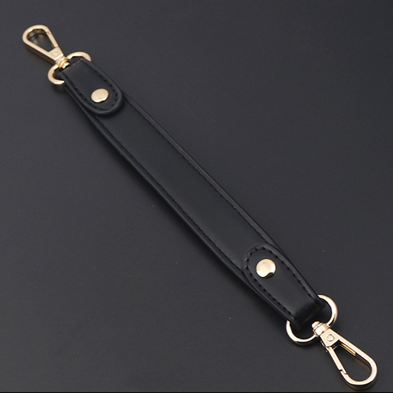 Curea de umăr din piele PU pentru damă, geantă neagră, curea, genți de bricolaj, mâner, geantă de schimb, bretele scurte, accesorii genți de mână