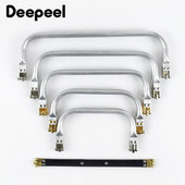 Deepeel 15-30cm Închizătoare internă Kiss din metal pentru poșetă, cadru, geantă de nor, dreptunghiulare, cleme pentru țevi, cataramă, accesoriu pentru mânere pentru genți lucrate manual