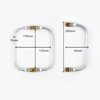 Deepeel 15-30cm Închizătoare internă Kiss din metal pentru poșetă, cadru, geantă de nor, dreptunghiulare, cleme pentru țevi, cataramă, accesoriu pentru mânere pentru genți lucrate manual