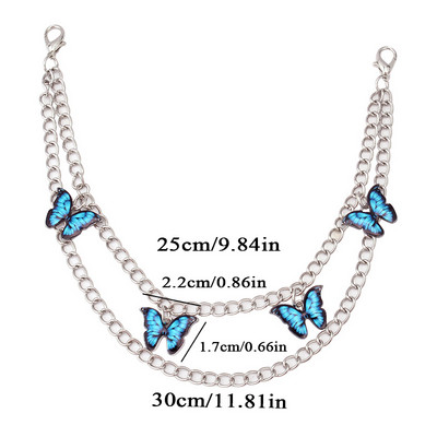 Új kétrétegű táskalánc kézitáskához Dekoratív lánc Kitűnő Halloween csontváz barkács pénztárca lánc cseretáska tartozékok