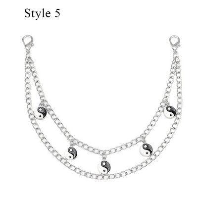 Új kétrétegű táskalánc kézitáskához Dekoratív lánc Kitűnő Halloween csontváz barkács pénztárca lánc cseretáska tartozékok