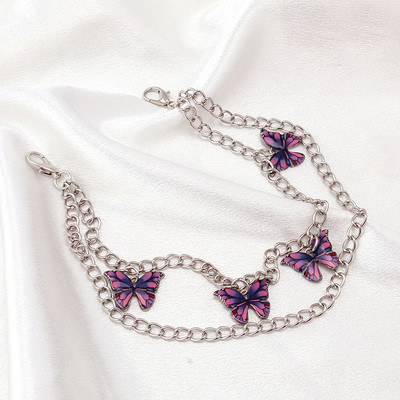 Új kétrétegű táskalánc kézitáskához Dekoratív lánc Kitűnő Halloween csontváz barkács pénztárca lánc cseretáska tartozékok