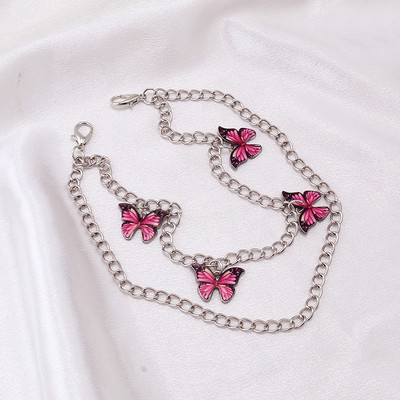 Új kétrétegű táskalánc kézitáskához Dekoratív lánc Kitűnő Halloween csontváz barkács pénztárca lánc cseretáska tartozékok