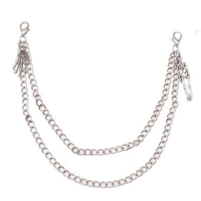 Új kétrétegű táskalánc kézitáskához Dekoratív lánc Kitűnő Halloween csontváz barkács pénztárca lánc cseretáska tartozékok