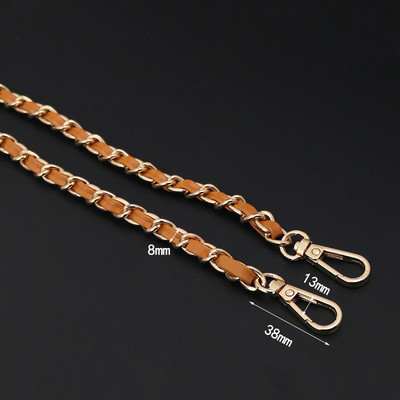 Daugiaspalviai krepšio grandinės priedai Auksiniai moteriški pečių krepšio grandinėlė Metalo krepšio grandinės dirželis kryžminio krepšio diržo grandinė rankinėms