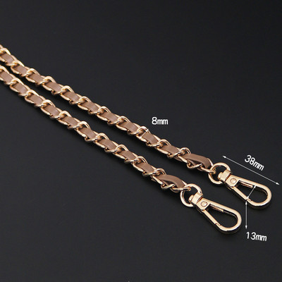 Daugiaspalviai krepšio grandinės priedai Auksiniai moteriški pečių krepšio grandinėlė Metalo krepšio grandinės dirželis kryžminio krepšio diržo grandinė rankinėms