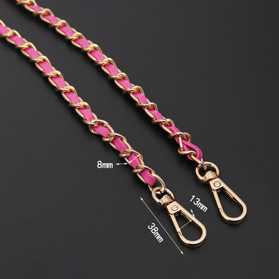 Daugiaspalviai krepšio grandinės priedai Auksiniai moteriški pečių krepšio grandinėlė Metalo krepšio grandinės dirželis kryžminio krepšio diržo grandinė rankinėms