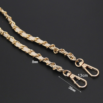 Daugiaspalviai krepšio grandinės priedai Auksiniai moteriški pečių krepšio grandinėlė Metalo krepšio grandinės dirželis kryžminio krepšio diržo grandinė rankinėms