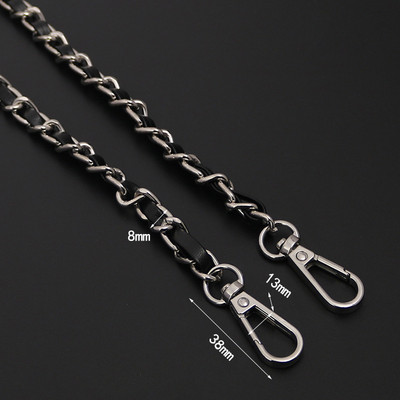 Daugiaspalviai krepšio grandinės priedai Auksiniai moteriški pečių krepšio grandinėlė Metalo krepšio grandinės dirželis kryžminio krepšio diržo grandinė rankinėms