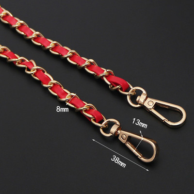 Daugiaspalviai krepšio grandinės priedai Auksiniai moteriški pečių krepšio grandinėlė Metalo krepšio grandinės dirželis kryžminio krepšio diržo grandinė rankinėms