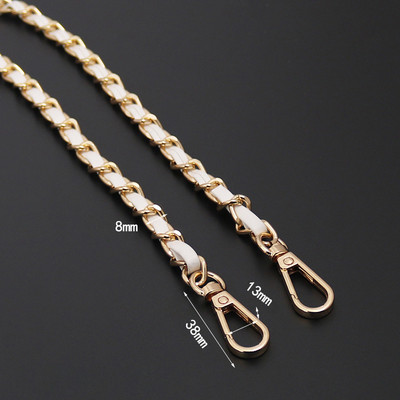 Daugiaspalviai krepšio grandinės priedai Auksiniai moteriški pečių krepšio grandinėlė Metalo krepšio grandinės dirželis kryžminio krepšio diržo grandinė rankinėms